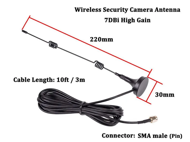 Wi Fi удлинитель для беспроводной камеры видеонаблюдения антенна на присоске 3