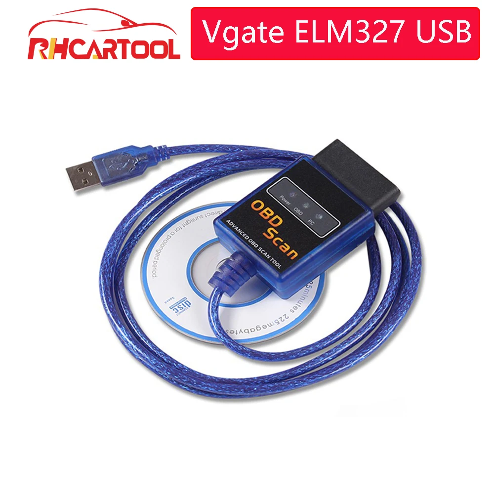 Бесплатная доставка Vgate ELM327 USB/Bluetooth OBD диагностический сканер ELM 327 OBD2 USB