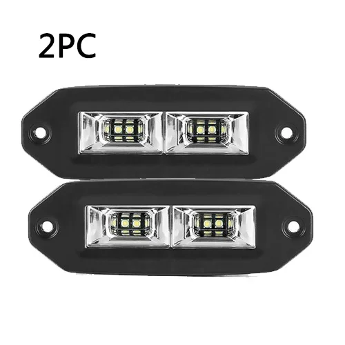 2pcs 6,7 ''заподлицо 12V 40W светодиодный монтажный прожектор рабочий свет бар 6500K авто вождения фонарь заднего хода для ATV SUV для грузовика внедорожников - Цвет: 2pcs