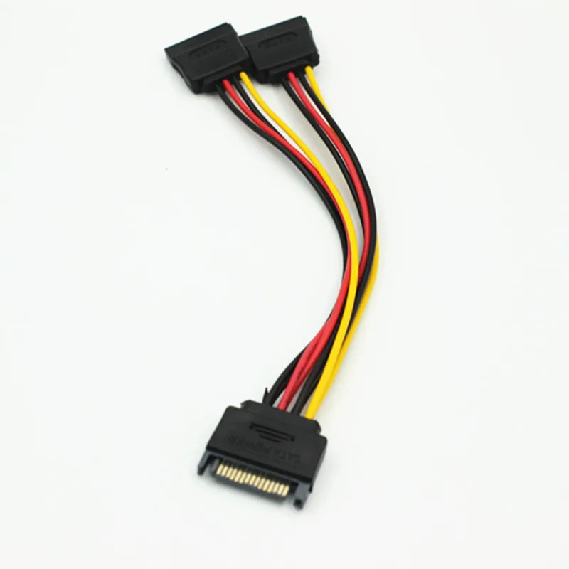 2 упаковки 15 контактный переходник SATA папа двойной мама|sata male|adapter cablepower adapter sata |