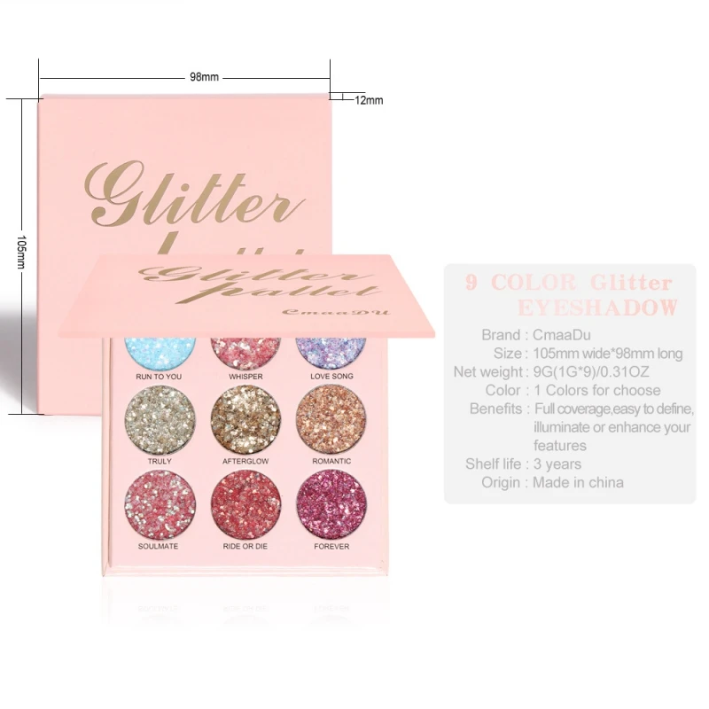 

9 Colors Eye Shadow Plate Net Red Earth Beads Matte Nude Makeup Beginner Girl Series Blendable Pigment Powder Easy To Waer .