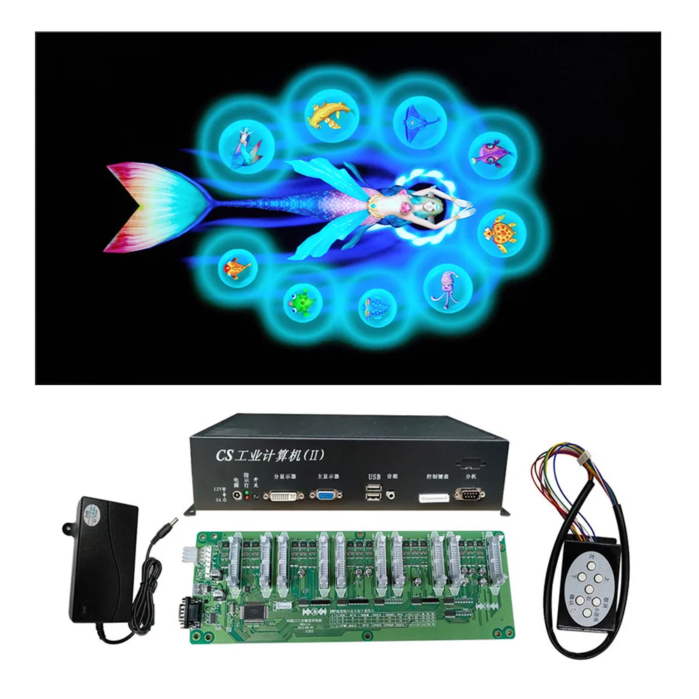 

3/4/6/8/10 Players Fish Hunter Fish Table Arcade Machine Classic Mermaid Fish Hunter Casino Game Machine Host Accessories