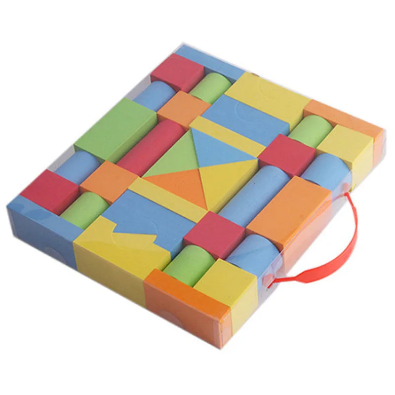 

30/38PCS Hot Selling EVA Safe Children Building Brick Block Foam Construction Soft Toy Kid Kids Intelligence Exercise Assembled