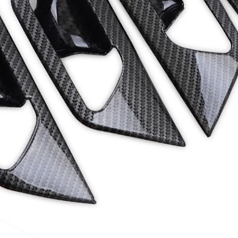 

for Peugeot 3008 Gt 2017 2018 Carbon Fiber Interior Inner Door Handle Catch Cover Trim Inserting Decal Panel Car Accessories