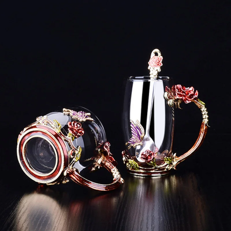 Горячие и холодные напитки чайная чашка красивая новая эмалированная кофейная