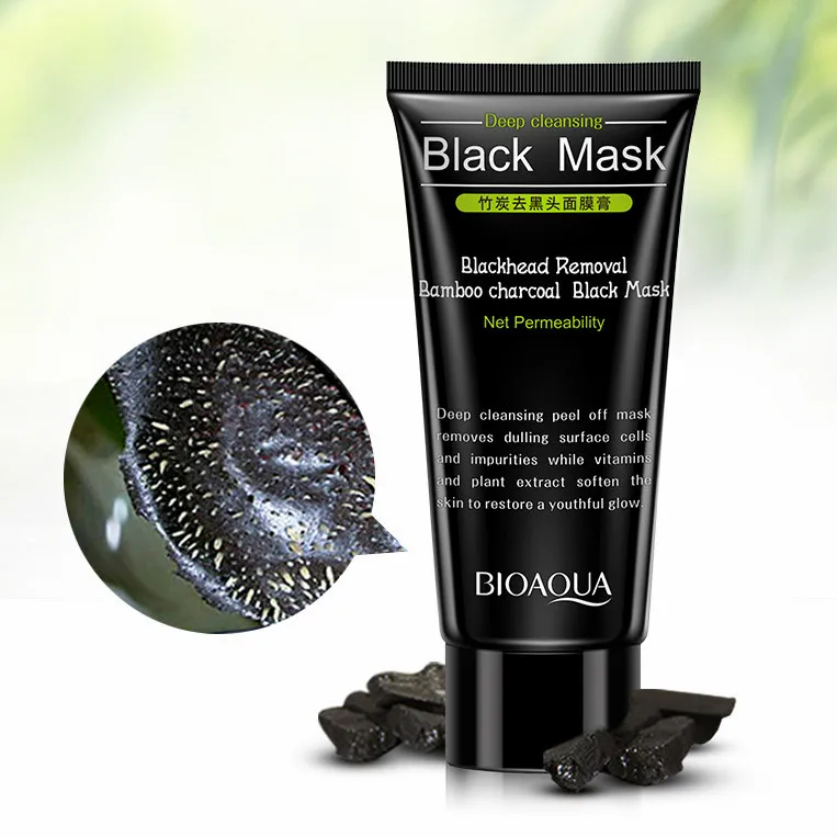 

Black Bamboo Charcoal Mask to Remove Blackheads, Deep Cleansing Mask