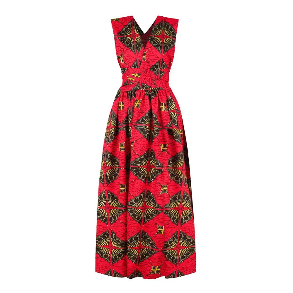 Color 1 Женская мода, африканская одежда, Базен, Цветочный Фестиваль, Danshiki Vestidos, длинный халат, сексуальные африканские платья для женщин - Цвет: Color 1