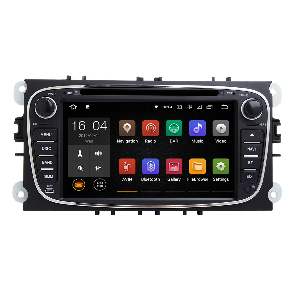 2din Android 9 Car Radio Multimedia For Ford Focus 2 3 mk2 Mondeo 4 Kuga Fiesta Transit Connect S-C MAXGPS Navigation head unit |