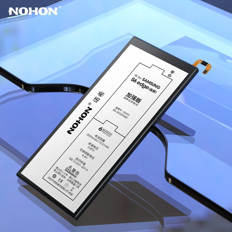 Оригинальный аккумулятор NOHON EB BG925ABE для Samsung Galaxy S6 edge G9250 S6edge 2600 мАч сменные