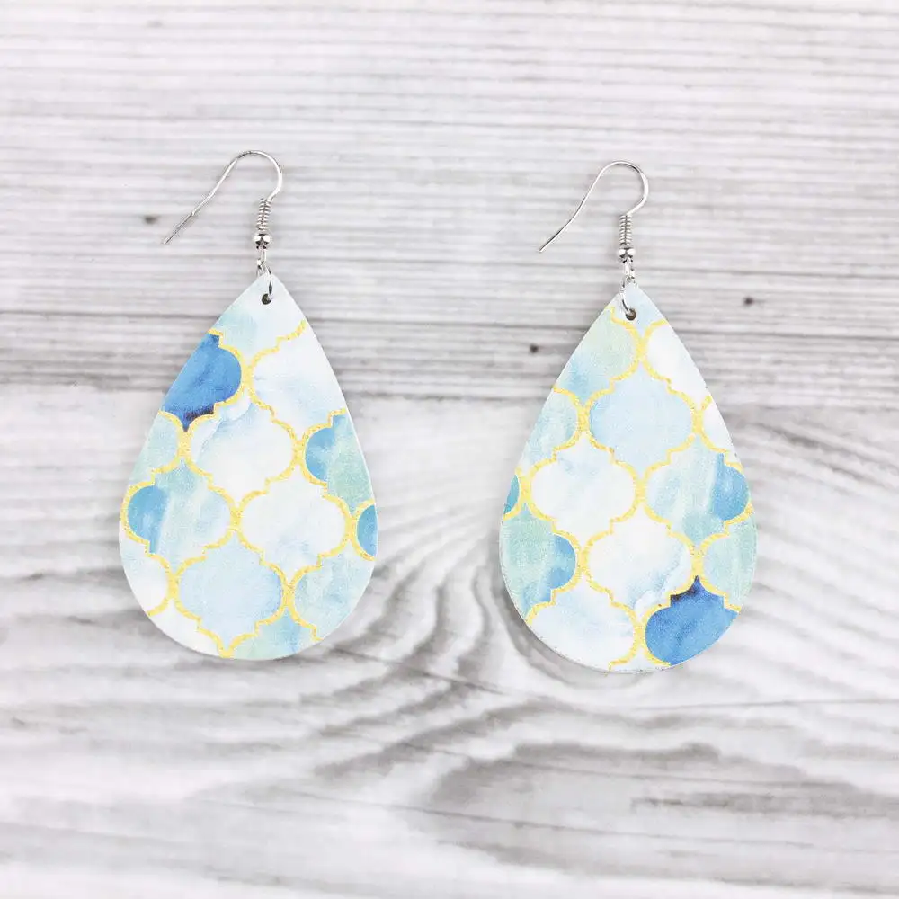 Серьги-подвески в стиле барокко из искусственной кожи | Украшения и аксессуары