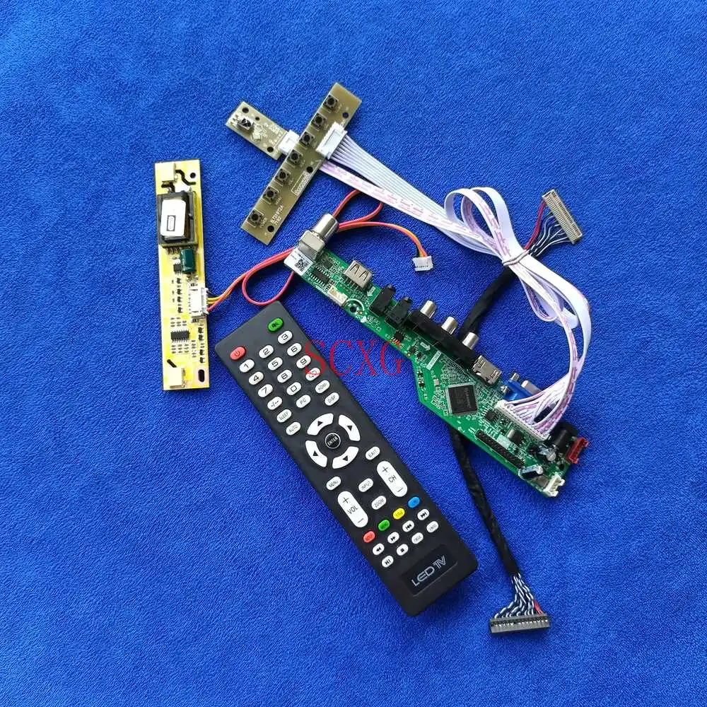 

Analog 2-CCFL HDMI-compatible USB AV VGA LCD monitor drive board kit 1280*800 For TX39D80VC1GAA/LQ154K1LA5E/QD15TL08 LVDS 30 Pin