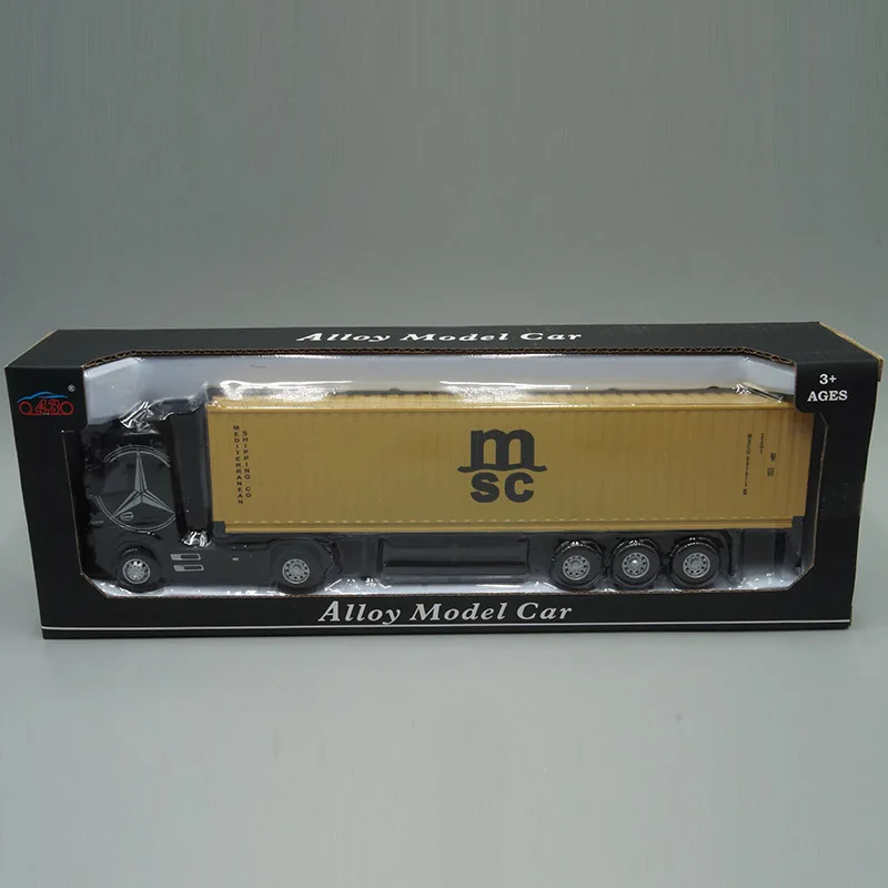 

1:50 Diecast Metal Model Toy Container truck Pull Back With Sound & Light