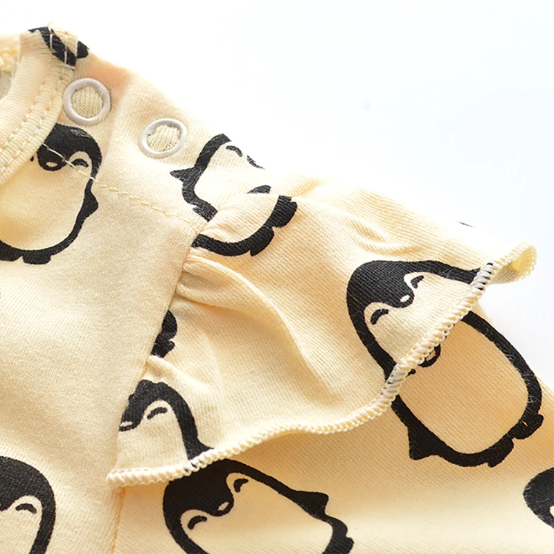 Одежда для новорожденных Для маленьких девочек Комбинезон одежда с рисунком