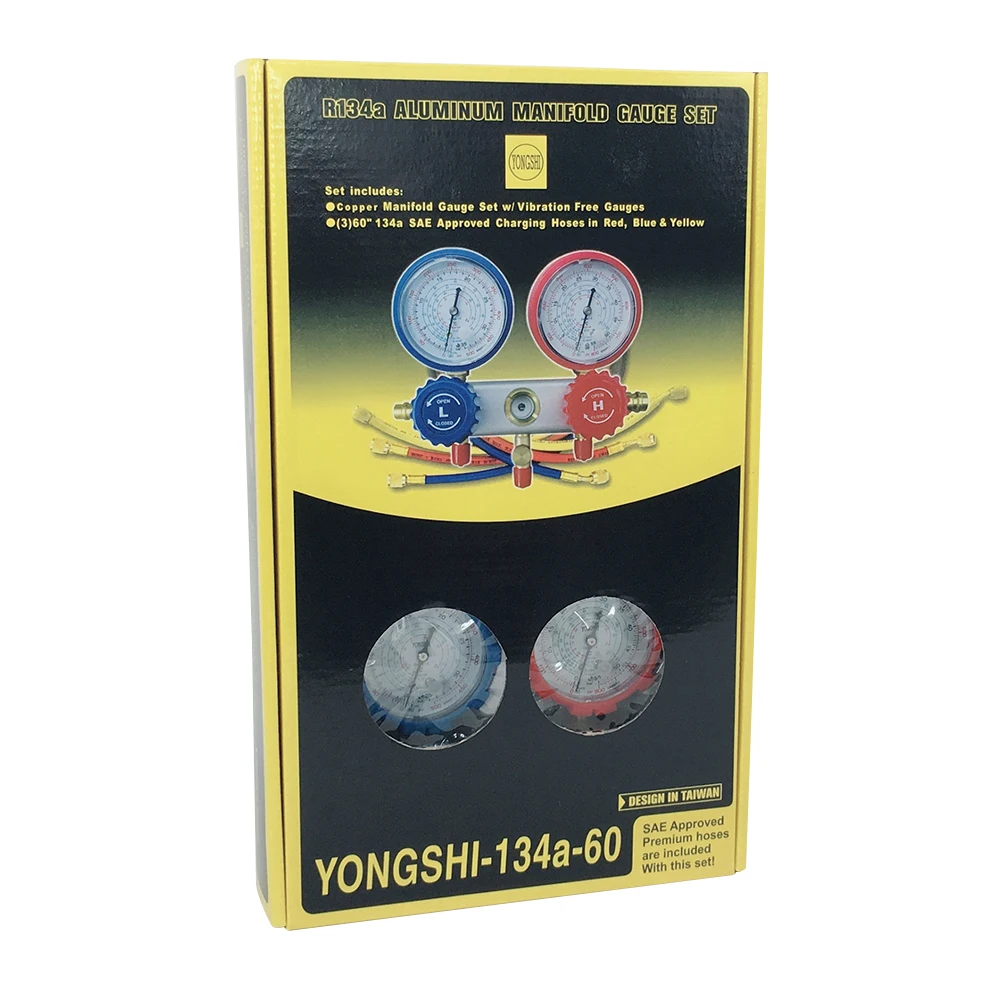 

Car Air Conditioning Table Pressure Gauge Carton Set For R134a Auto Air Conditioning Refrigerant Diagnosis Special Tool