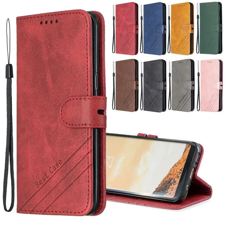 

Leather Flip Case on For Samsung Note 20 Plus A22 A32 A52 A42 A12 A72 4G 5G M51 M31S A02S S21 S21FE X Cover 5 Phone Case Cover