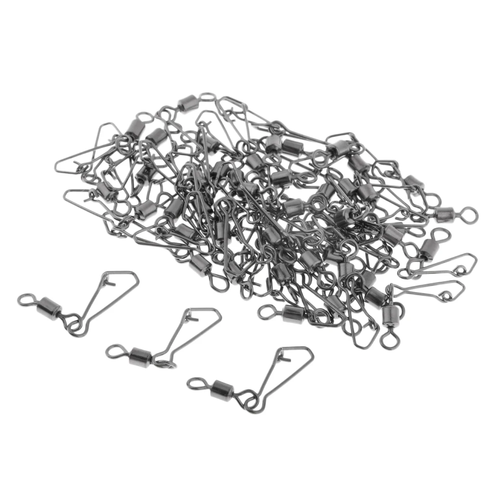 

50 шт роликовые вертлюжные W/ Nice Snap Карп рыболовные снасти аксессуары соединители