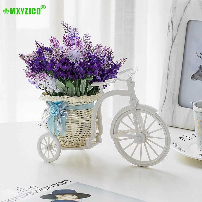 Пластиковая велосипедная корзина настольный контейнер для цветочной композиции