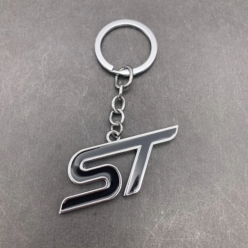 3D металлический автомобильный брелок для ключей с логотипом Ford логотип ST Fiesta