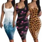 С новым рисунком, платье с открытой спиной 2021 модные женские туфли платье без рукавов на бретелях для девочек базовое платье Сексуальная Bodycon Vestidos летняя Клубная обувь; Детское летнее платье