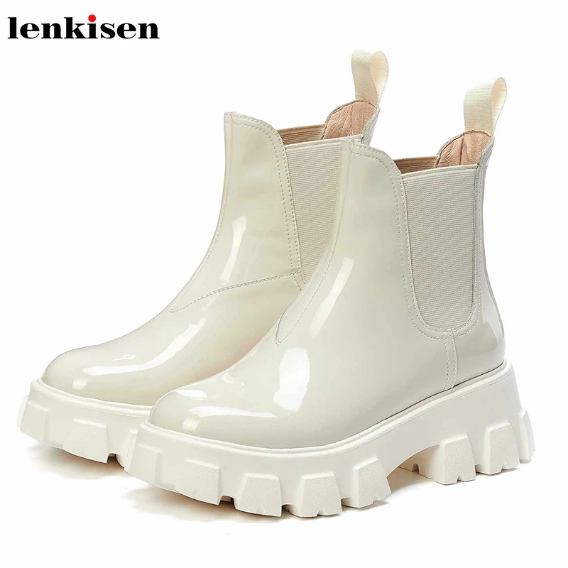 Lenkisen/Классические ботинки Челси на толстой подошве зимние женские модные