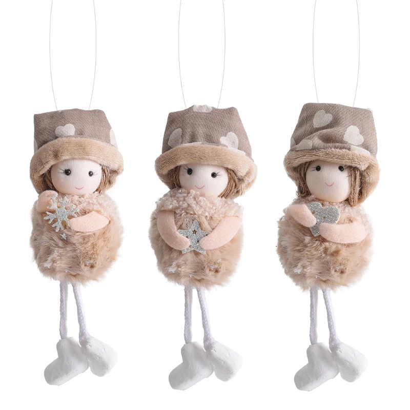 

Christmas Tree Plush Ornaments Hanging Mini Angel Doll Cloth Material Christmas Decoration Party Perfect Gifts for Child 87HD