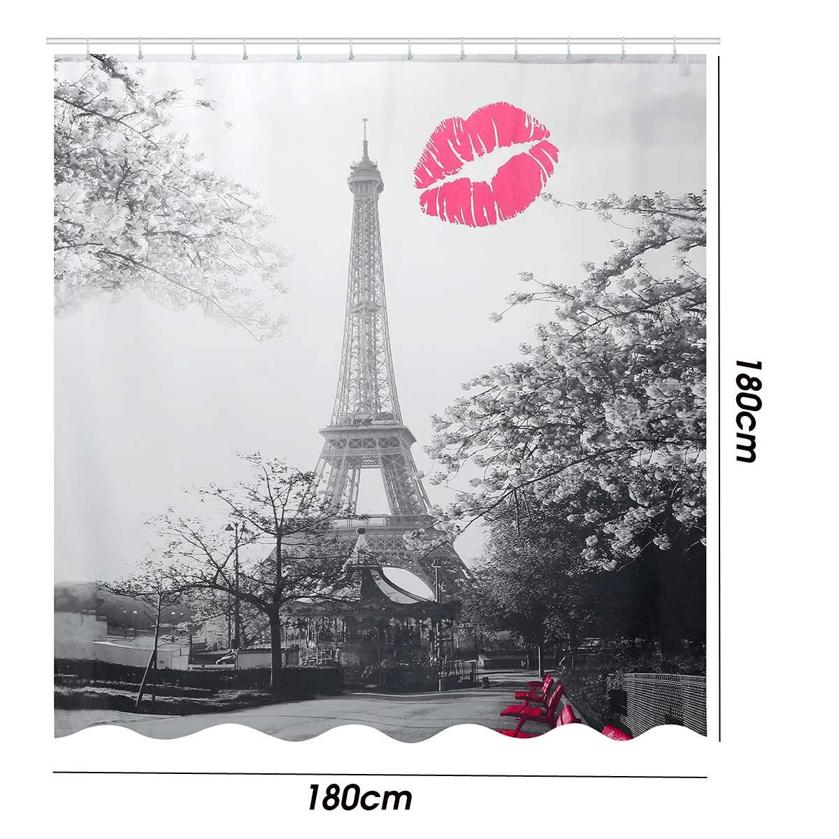 Париж Эйфелева башня занавеска для душа коврик ванной комплект пьедестал