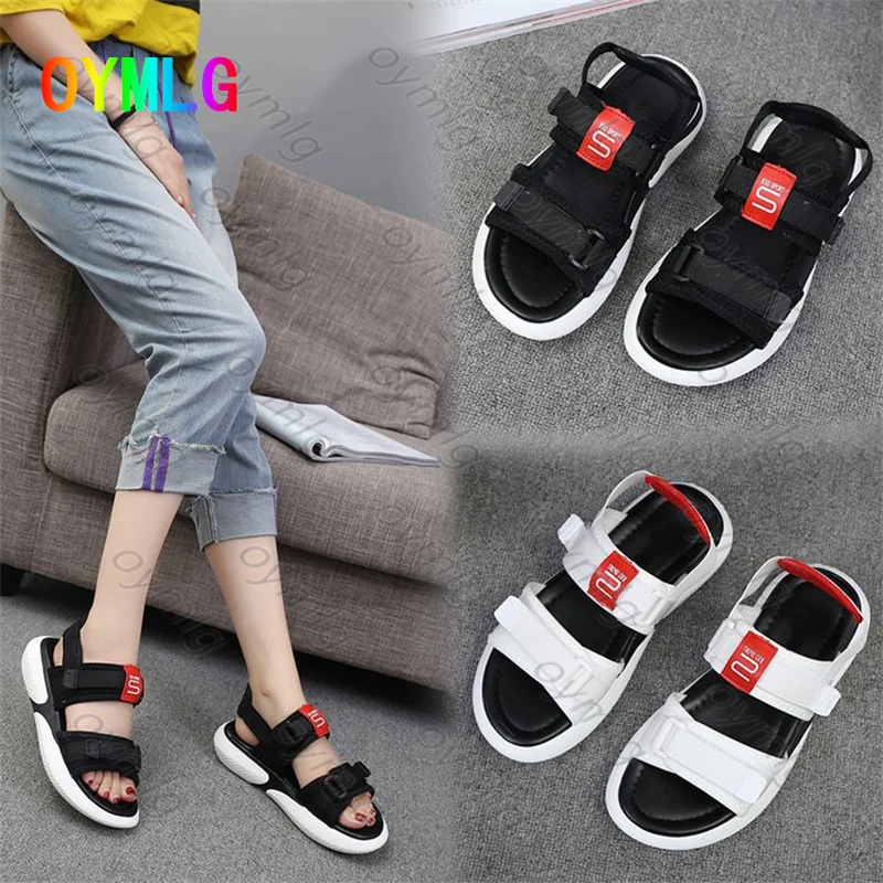 

Summer size sponge cake platform sandals female leisure sports student beach shoes female sandals women sneakers
