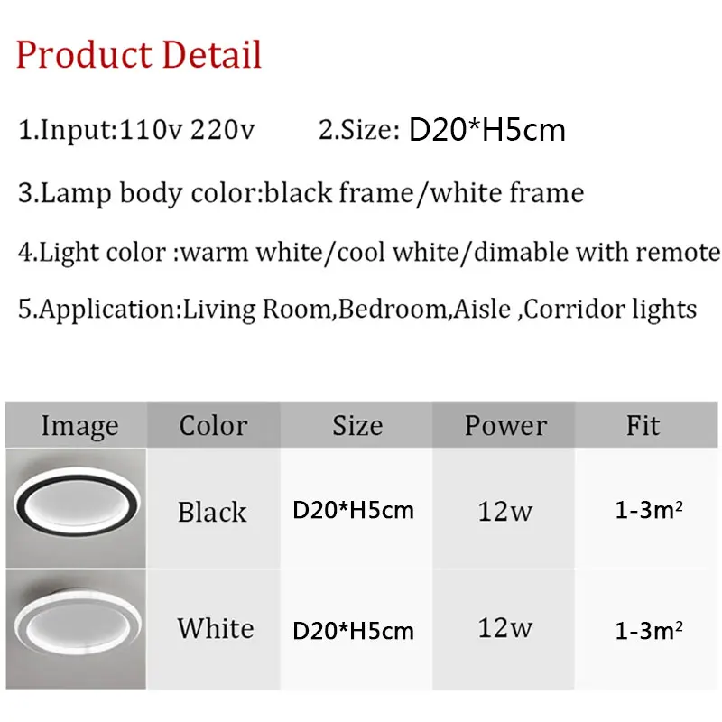 $19.98 Decoration Led Ceiling Light Small Lighting Ceiling Lamp for Living room Bedroom Kitchen Corridor Light Aisle Lamps Luminaires