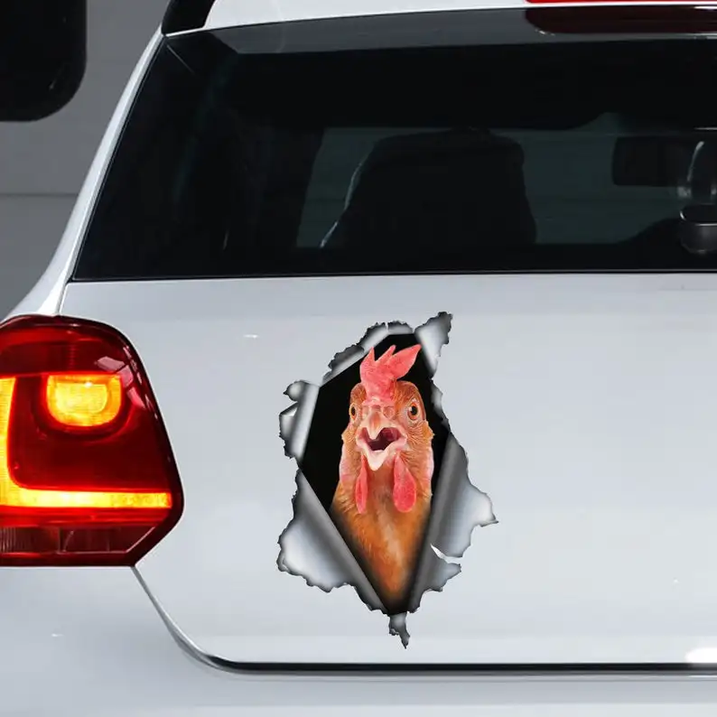 2021 красная куриная Автомобильная наклейка магнит для курицы автомобильная