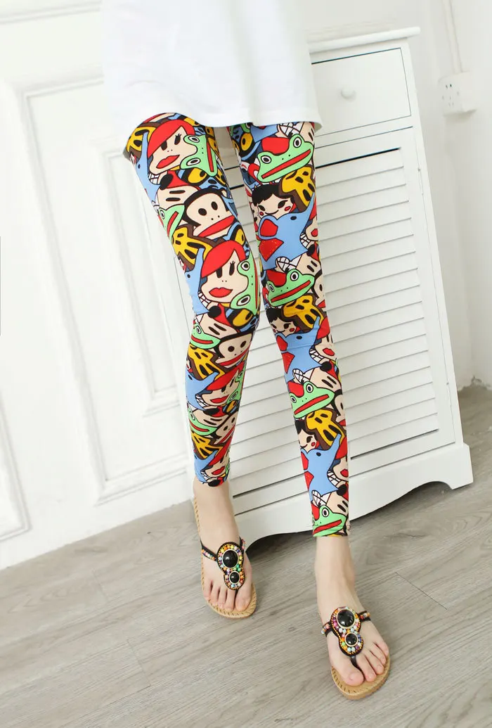 Женские леггинсы с черепами и цветами черные Стрейчевые брюки LG01|Легинсы| |