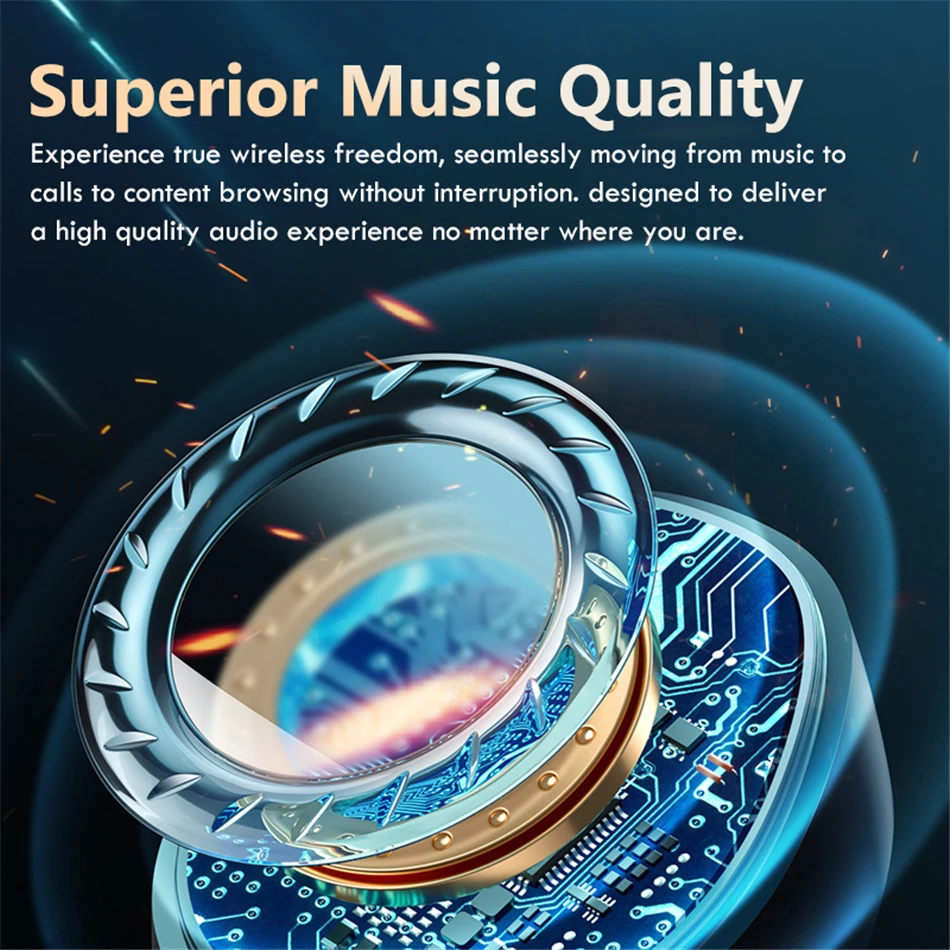 

TWS Wireless Headphones With Microphone 2200mAh Charging Box Sports Waterproof Bluetooth Wireless Earphones for All Smart Phone