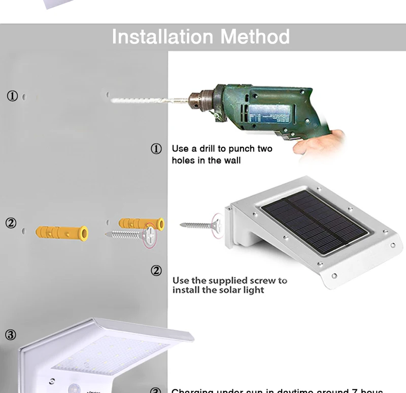 

20 LDE Solar Street Light Outdoor PIR Motion Sensor Lighting Home Waterproof IP65 Solar Powered Lamps For Garden Project