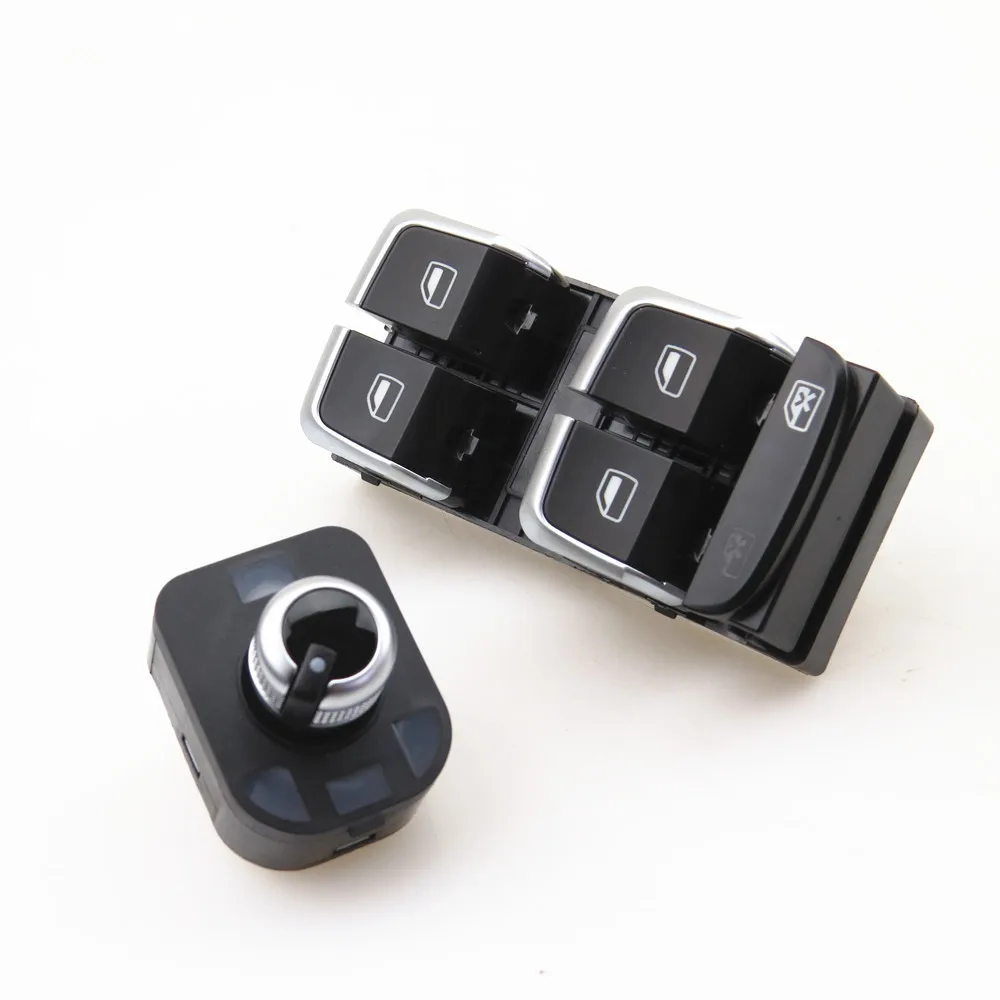 

FHAWKEYEQ Window Glass Lift Master Switch Button Rear Mirror Regulator Knob For Q5 A5 A4 Allroad Quattro S4 8KD959851A 4GD959565