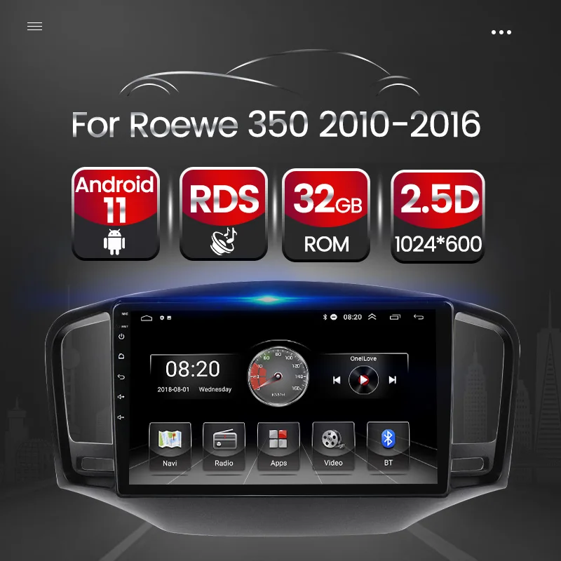 

Android 11 2GB+32GB Autoradio Car Multimedia GPS Navigation Radio Player For Roewe 350 2010 2011 2012 2013 2014 2015 2016