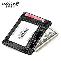 rfid blocking slim mens leather credit card holder women id business mini bank card case wallet for man small purse card bag