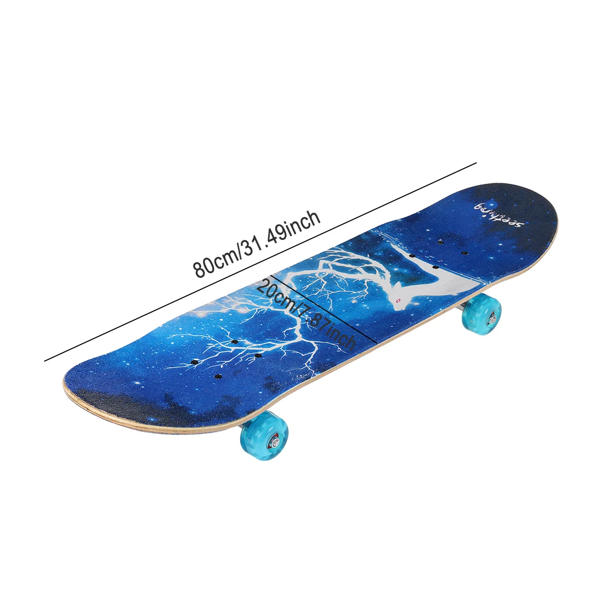 

Skateboard Mini Cruiser Children's Board Pastel Longboard Fish Skate Board Flashing LED Wheels Skateboard