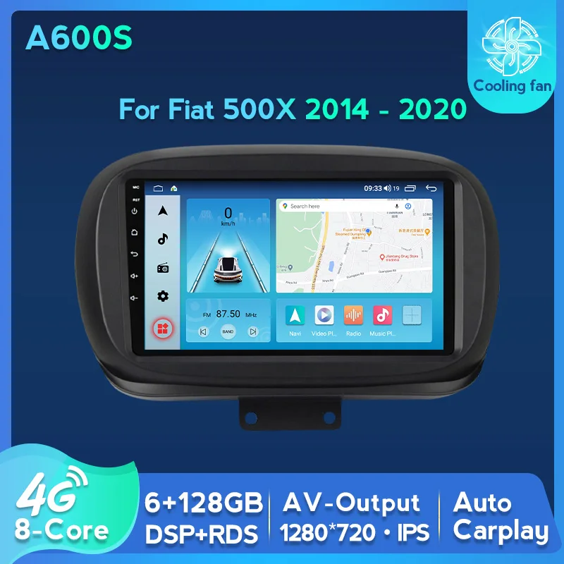 

Автомагнитола на Android с GPS-навигацией, Автомобильный мультимедийный проигрыватель с FM, AM-радио, 2din, 4G, LTE, для Fiat 500X, 2014, 2015, 2016, 2017, 2018, 2019, 2020