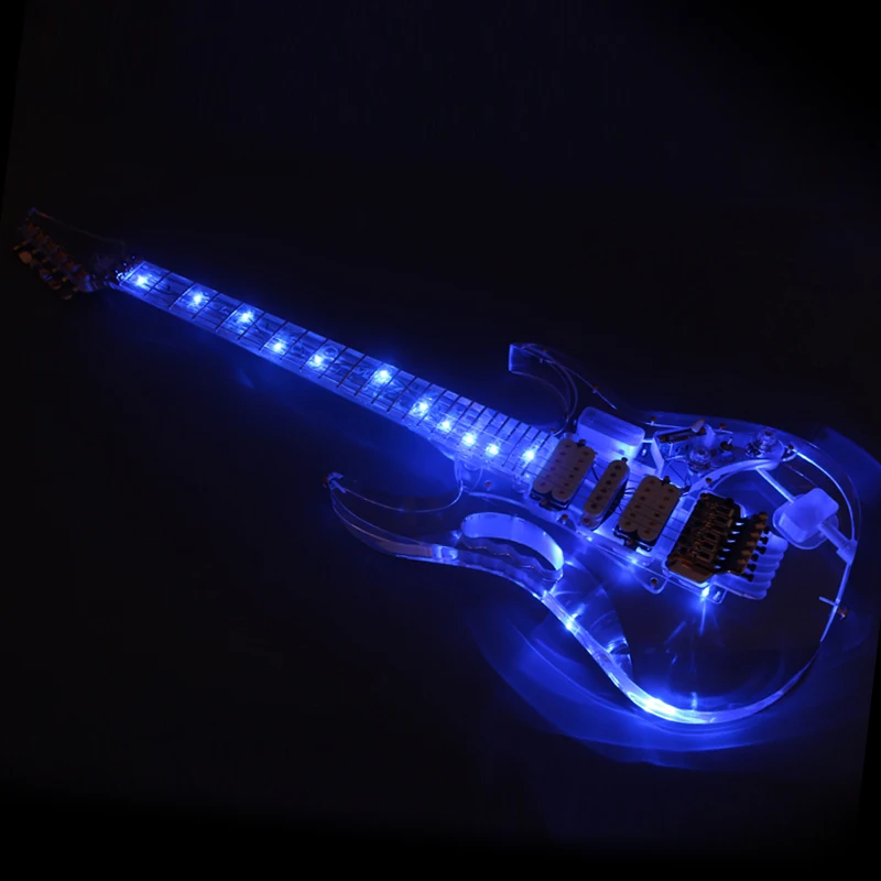 

Good quality acrylic electric guitar free shipping blue light