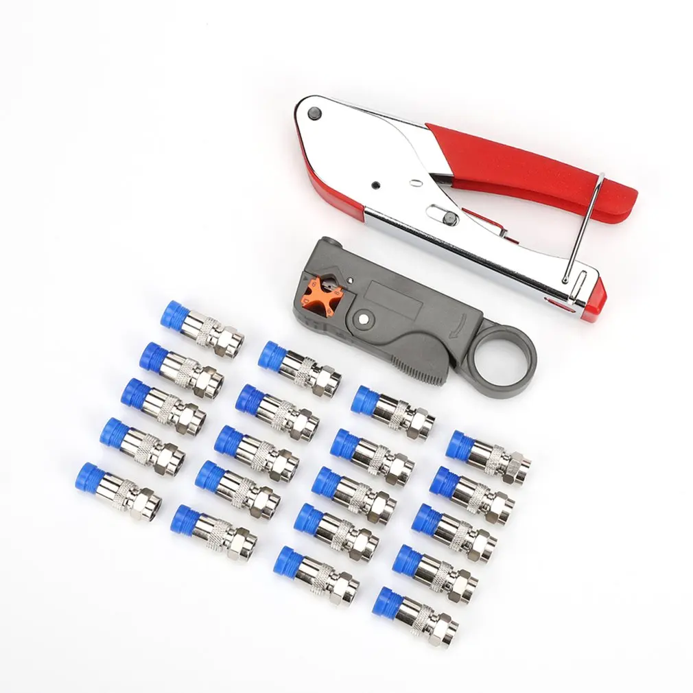 

Coaxial Cable Cable Cable Clamp Wire Stripper Set Professional Portable Beautiful Practical Pliers Crimping Tool Kit