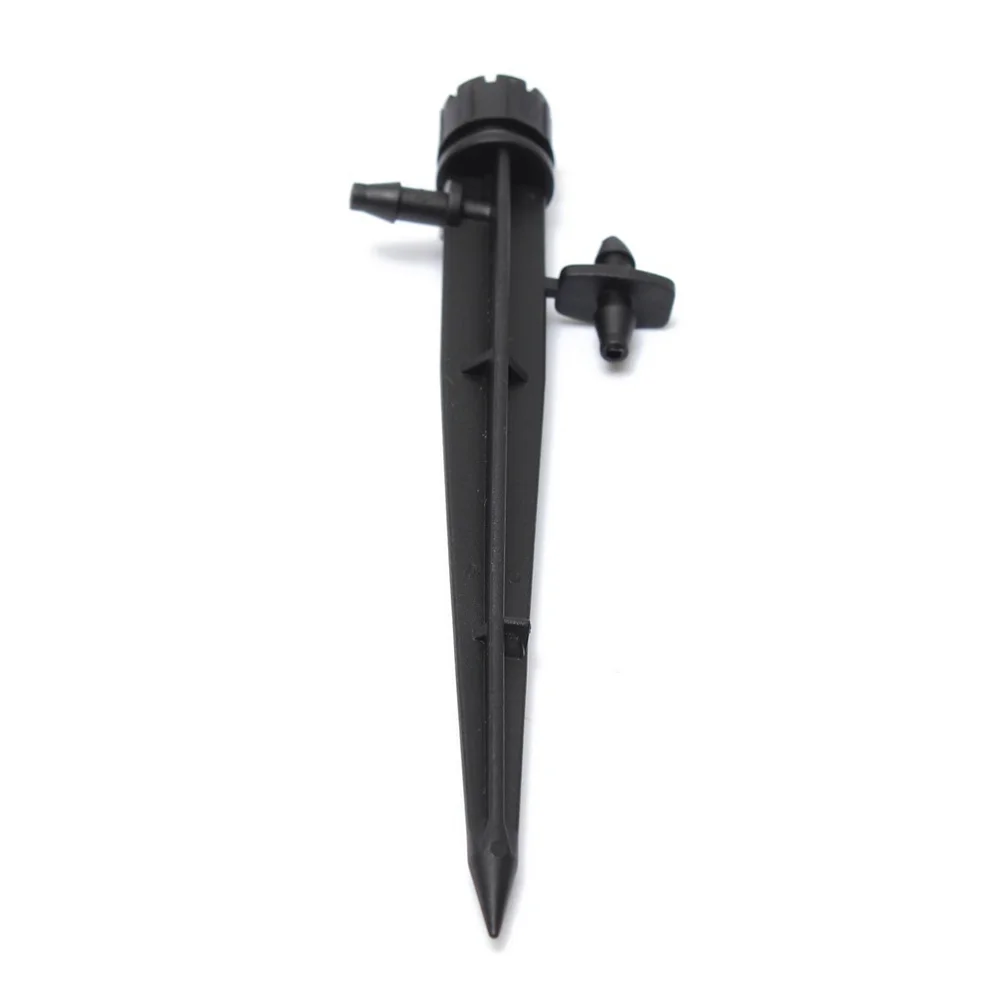 

50pcs 13cm Adjustable Irrigation Sprinkler Emitters On Stake Water Dripper (Black)