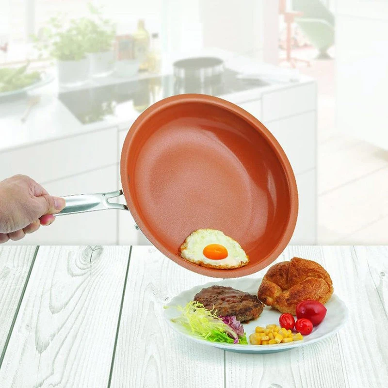 Медные сковороды и кастрюли Konco с керамическим покрытием Индукционная кухонная