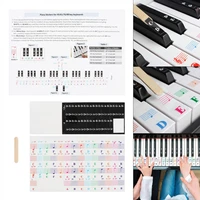 254954617688 color transparent piano keyboard stickers electronic keyboard key piano stave note sticker symbol