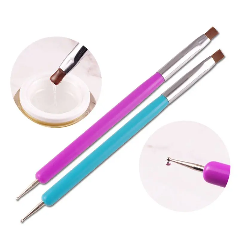 Инструменты для раскрашивания ногтей инструмент маникюра двуглавая ручка