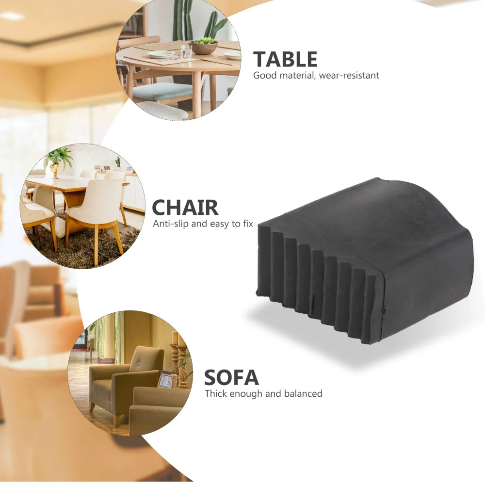 

2Pcs Household Ladder Non-slip Pads Ladder Feet Covers Ladder Accessories Black