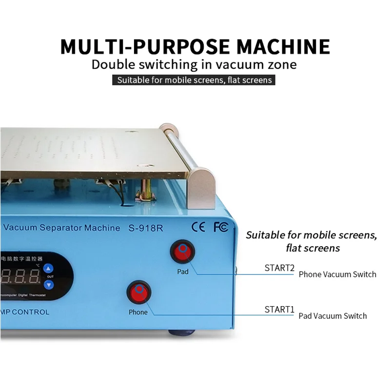 

SUNSHINE S-918R 14 inch LCD Vacuum Separator Machine mobile phone lcd screen repair separator display glass removing