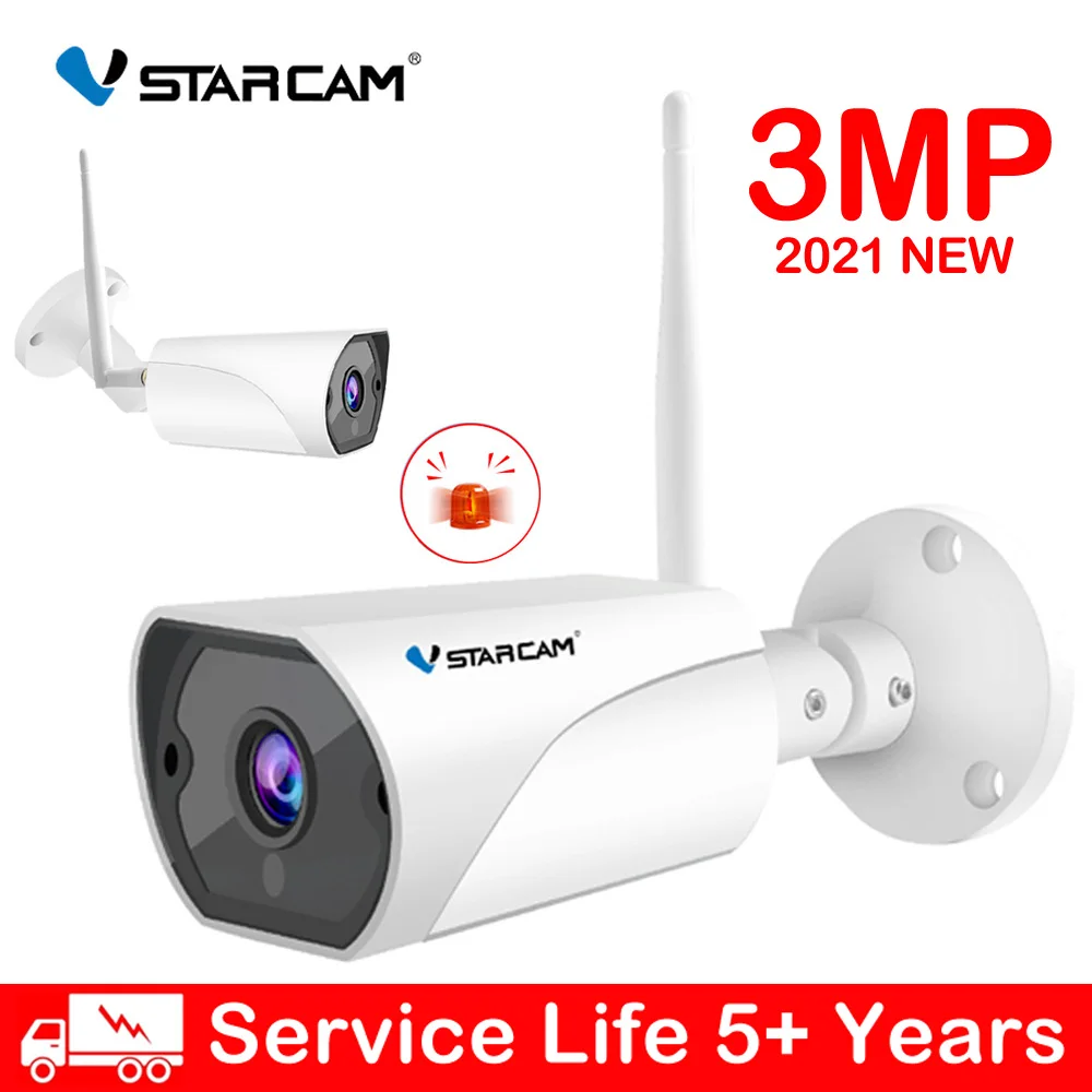 Уличная IP камера Vstarcam HD 3 Мп/2 Мп беспроводная Wi Fi с ночным видением датчиком