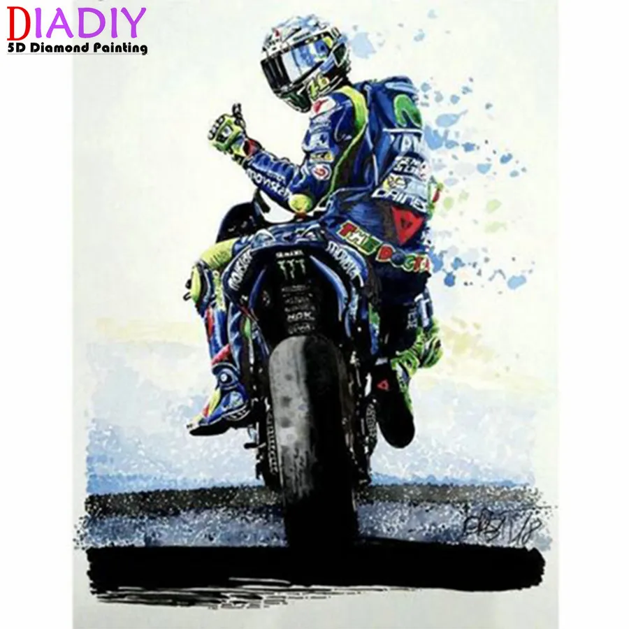 

5D Diy Diamond Painting Motorcycle Racer Embroidery Bead Cross Stitch Full Square Round Drill 5d Picture Mosaic Craft