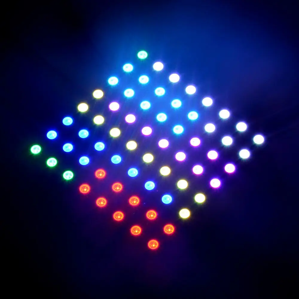 8*8 64 Pxiels WS2812B панель SK6812 светодиодный адресуемый 5050 RGB Черный PCB полноцветный