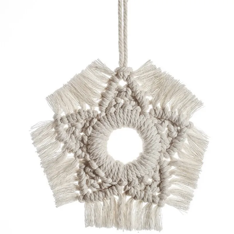 Хлопковая подсвечник ручной работы в виде макраме цветок Рождественская