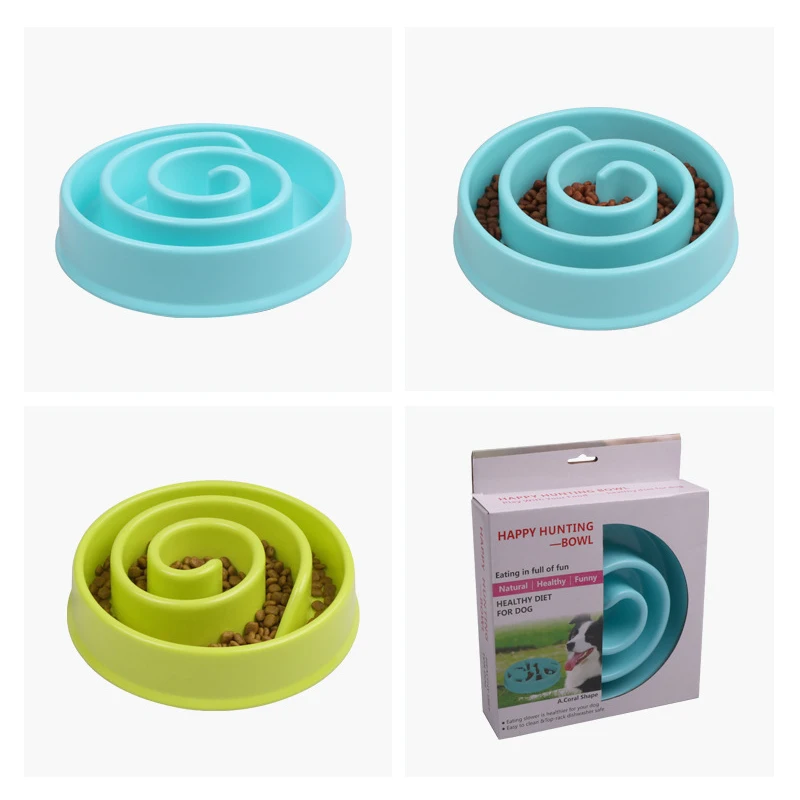 

Dropshipping Pet Dog Feeding Food Bowls Puppy Slow Down Eating Feeder Dish Bowl Prevent Obesity Pet Dogs Supplies